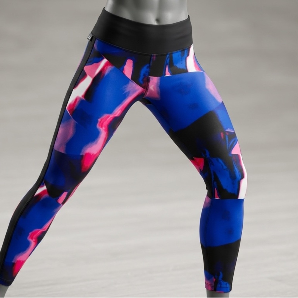 Forever 21 Vibrant Blue and Pink Leggings